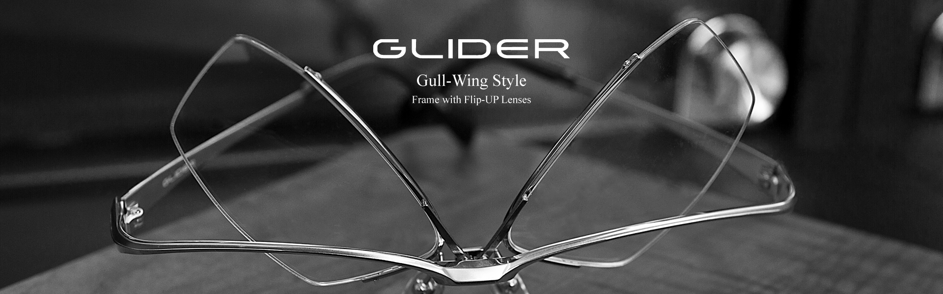 GLIDER Gull-Wing Style Frame with Flip-UP Lenses